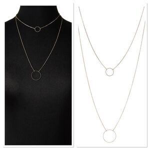 Panacea Gold-Tone Two-Row Circle Necklace (G2)